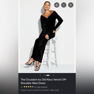 Old Navy Black Velvet Maxi Dress